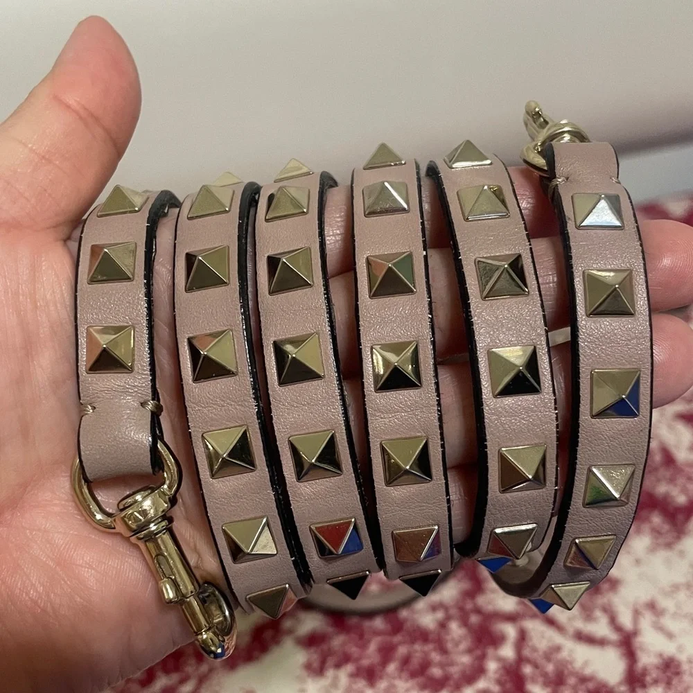 Valentino Garavani Studded Taupe Crossbody Bag - Picture 12 of 14